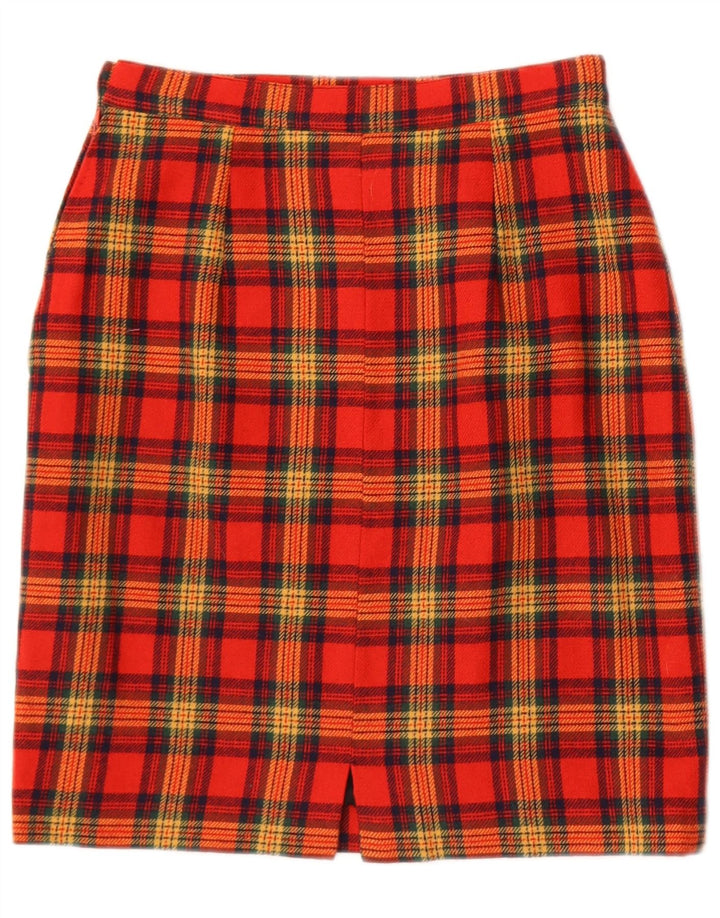 Minigonna vintage da donna W25 XS scozzese rossa