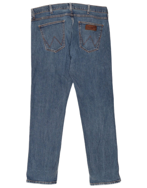 Jeans dritti da uomo Wrangler Greensboro W36 L32 cotone blu