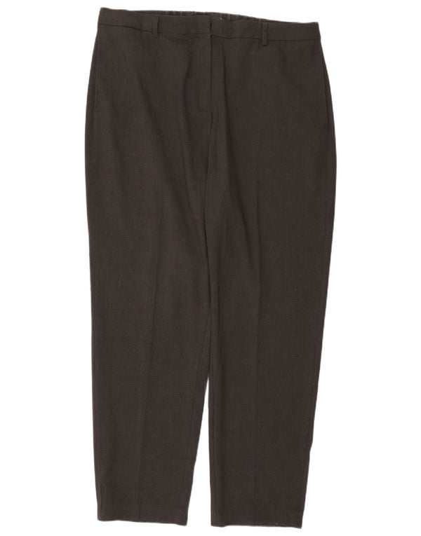 Pantaloni da abito affusolati da donna Marks & Spencer UK 18 XL W38 L30 Grigio