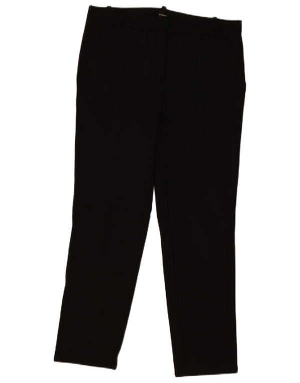 Pantaloni chino slim da donna Pinko UK 10 Small W28 L27 viscosa nera