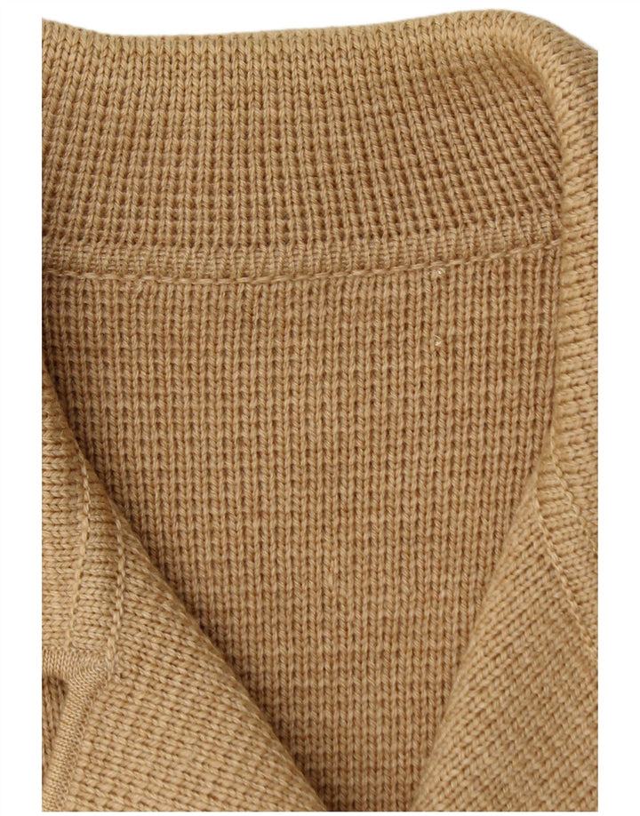 Cappotto vintage da donna in maglia UK 12 Beige medio
