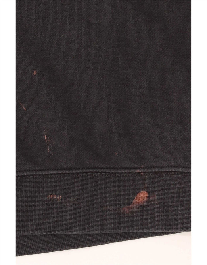 Felpa oversize da donna con zip 1/4 Nike, maglione, UK 10, piccola, cotone nero