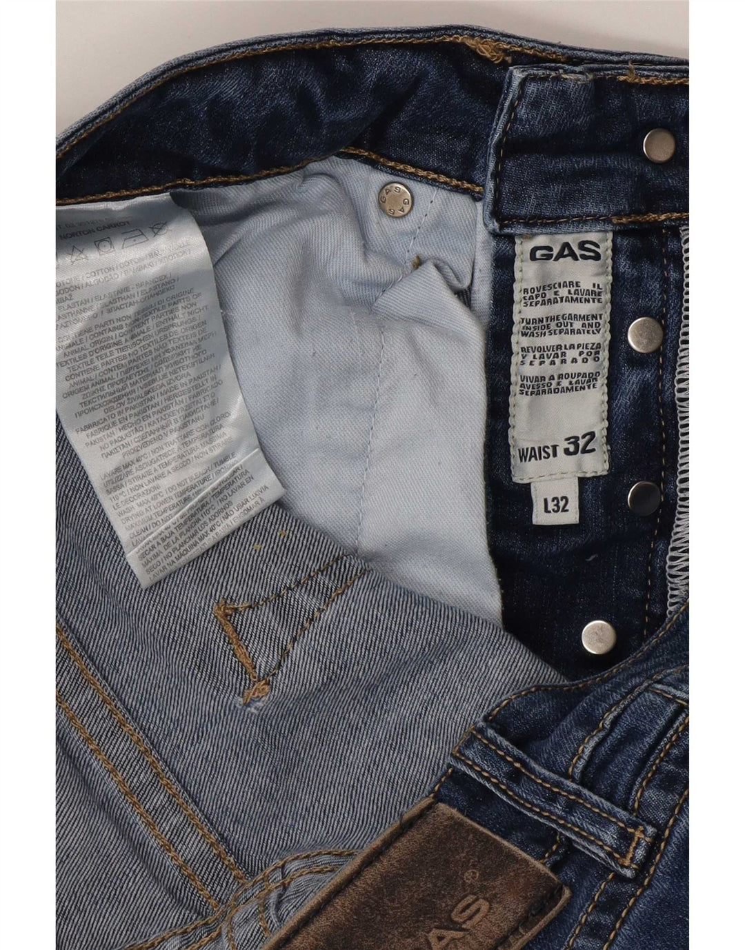 Jeans slim invecchiati da uomo Gap W32 L32 cotone blu