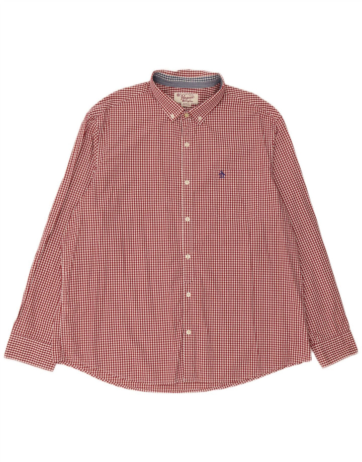Camicia da uomo Penguin XL in cotone a quadretti rossi