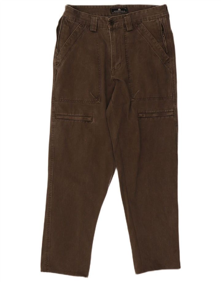 Pantaloni cargo dritti da uomo Bromfield IT 48 medio W30 L27 cotone marrone