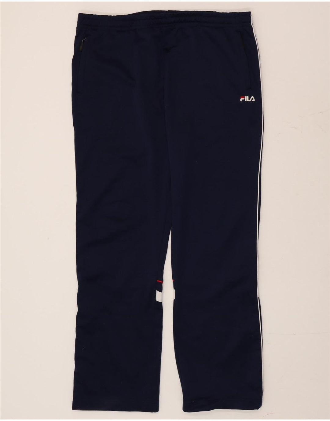 Pantaloni da tuta da uomo Fila Large in poliestere color block blu navy