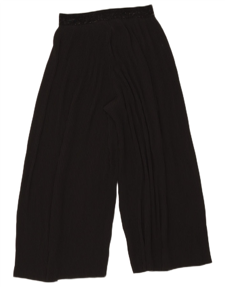 Pantaloni casual a pieghe svasati da donna Zara piccoli W27 L23 poliestere nero