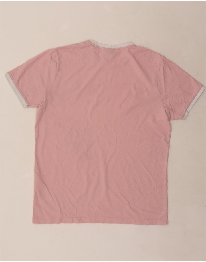 T-shirt da uomo Ellesse Top Large in cotone color block rosa
