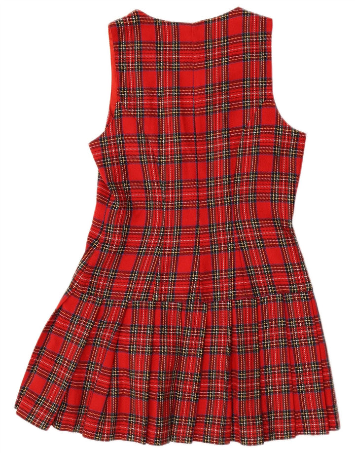 Abito da donna Pinko senza maniche a trapezio UK 12 medio rosso a quadri