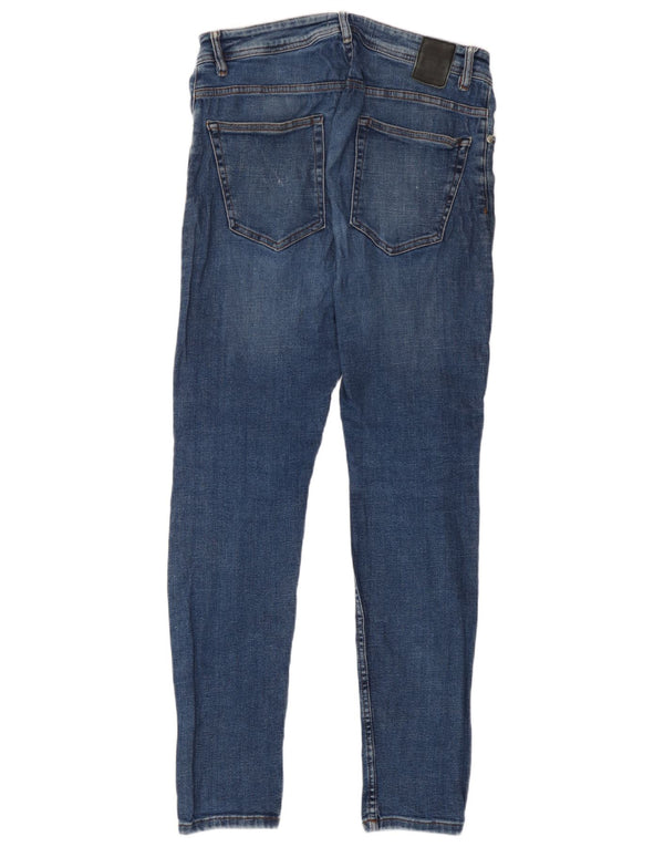 Jeans skinny da uomo Zara EU 42 Large W32 L30 Blu