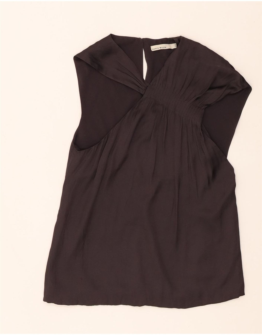 Camicetta senza maniche da donna Karen Millen UK 8 Small Poliestere nero