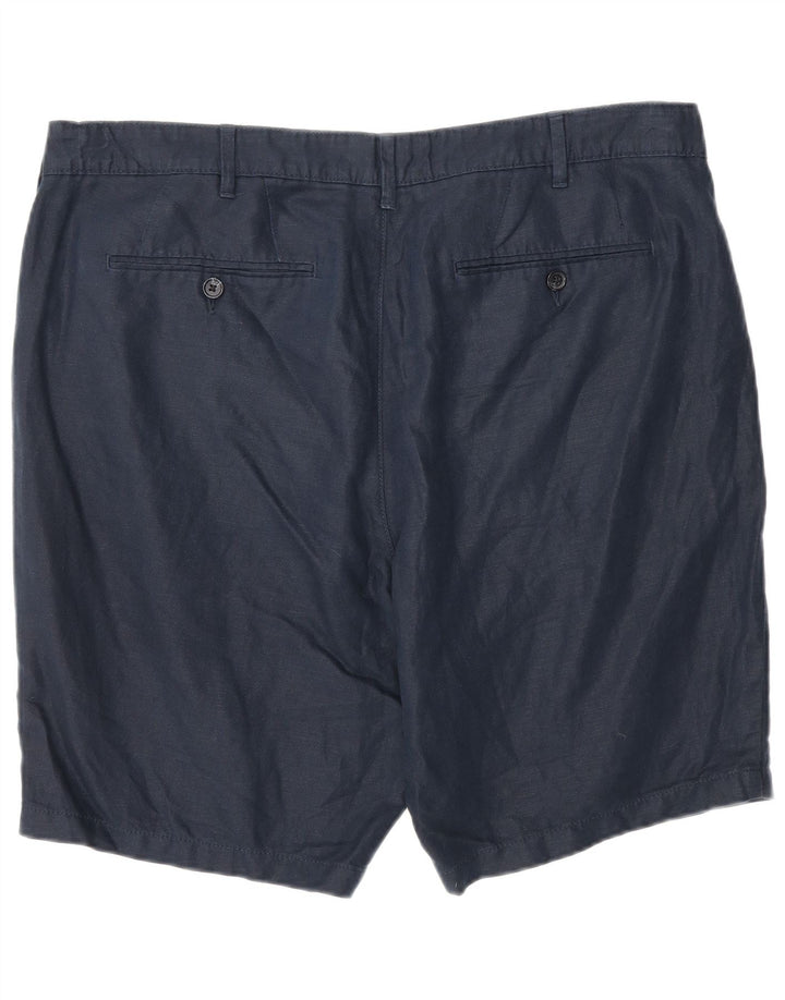Pantaloncini chino da uomo Marks & Spencer W38 XL cotone blu navy