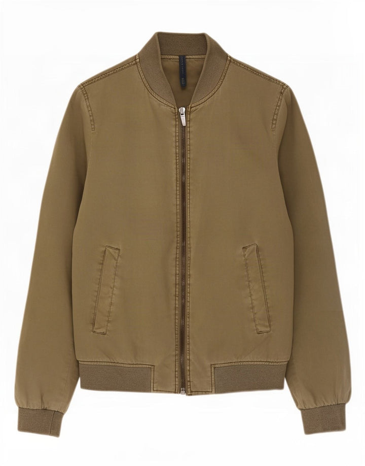Giubbotto bomber da uomo Zara UK 36 piccolo cotone kaki