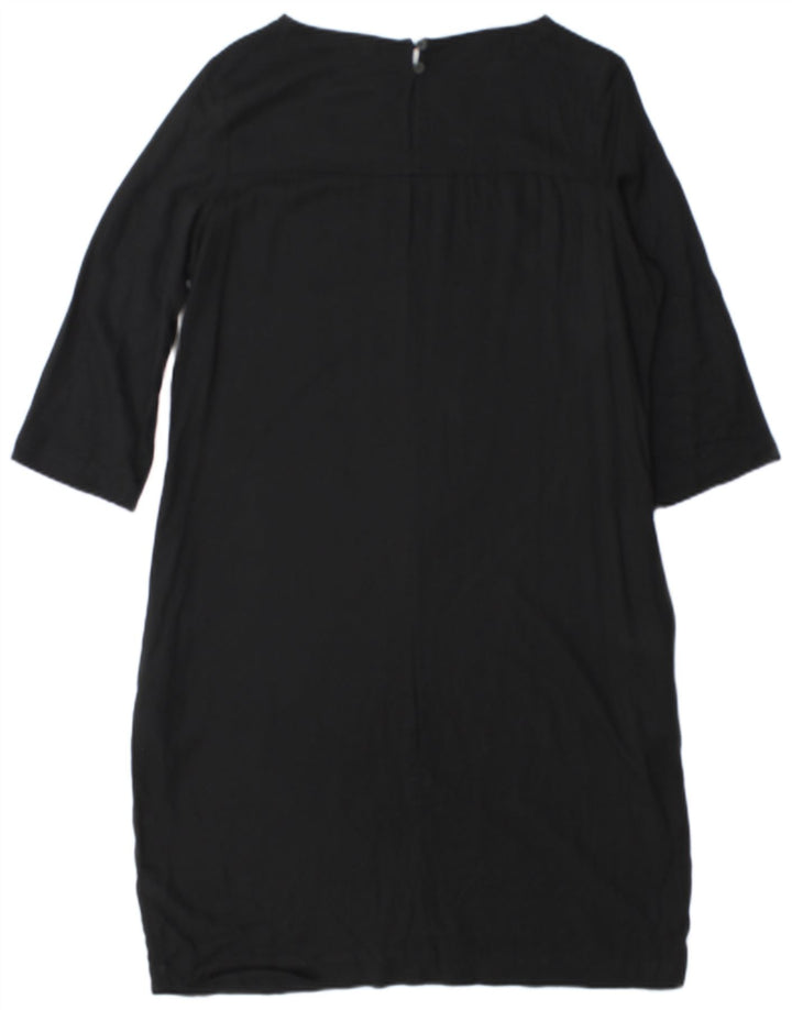 Abito a trapezio con maniche a 3/4 da donna Marks & Spencer UK 12 viscosa nera media