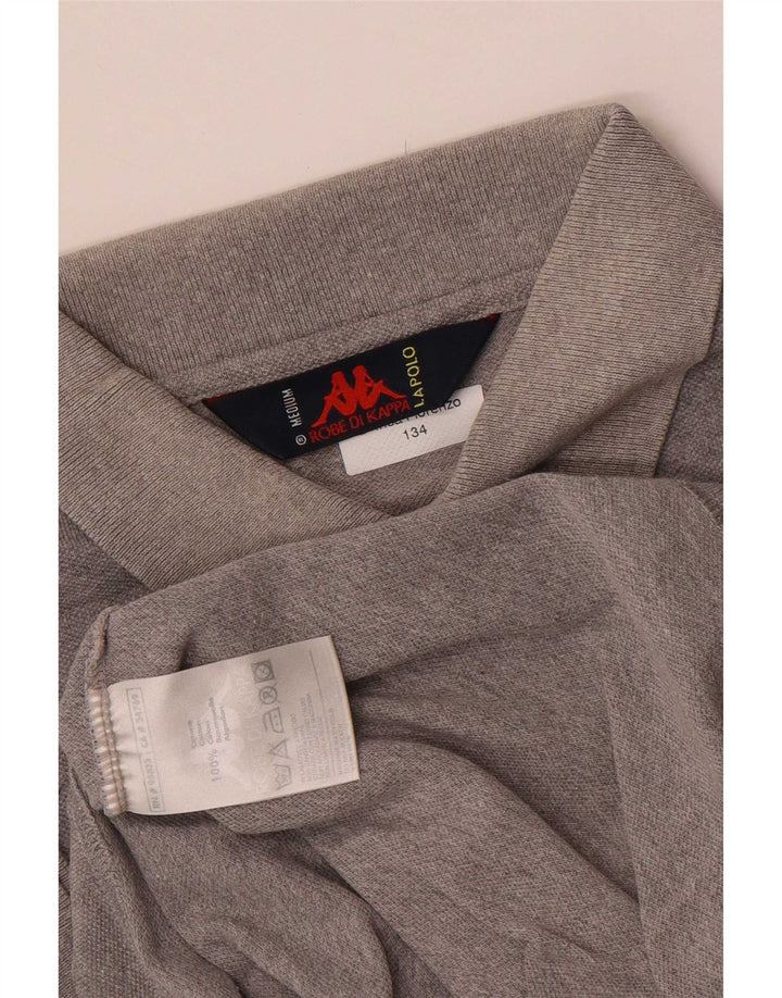 Polo Kappa Uomo In Cotone Grigio Medio