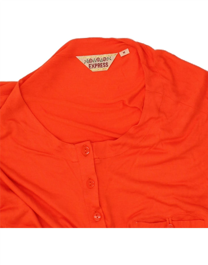 EXPRESS Womens T-Shirt Top UK 14 Medium Red Viscose Vintage Express and Second-Hand Express from Messina Hembry 