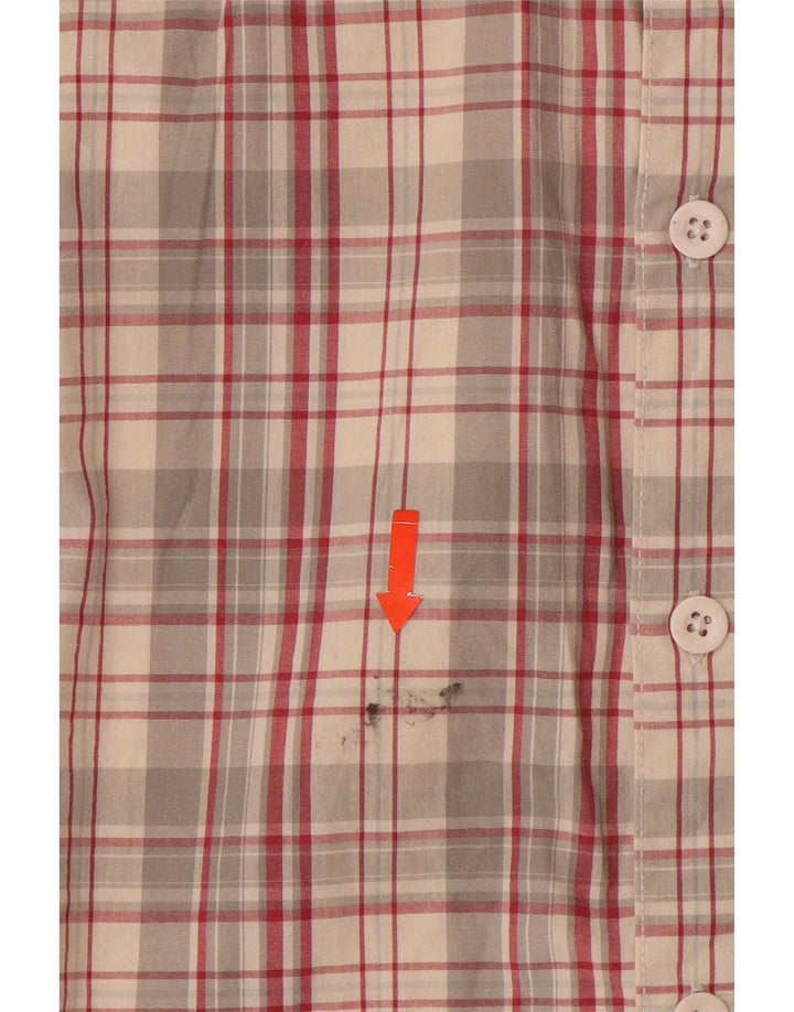 Camicia a maniche corte da uomo Weird Fish grande cotone a quadri multicolore