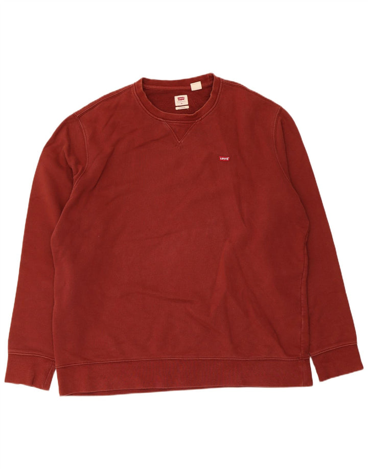 Felpa standard da uomo Levi's, maglione XL, cotone marrone