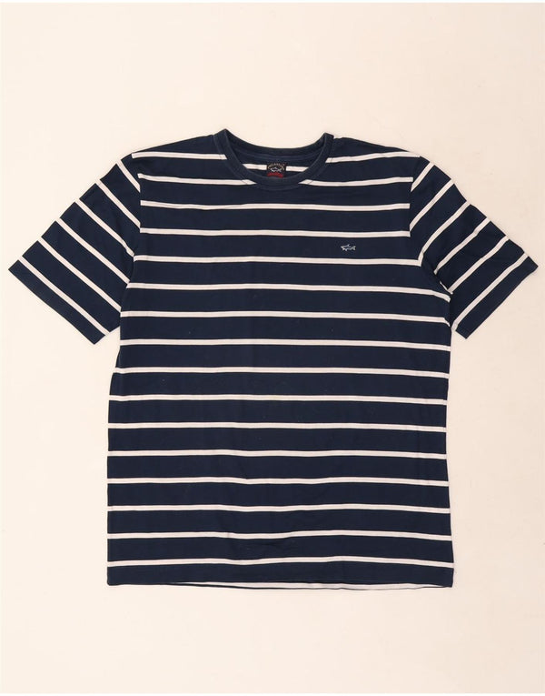 Paul & Shark T-shirt da uomo Yachting Top in cotone a righe blu navy medio