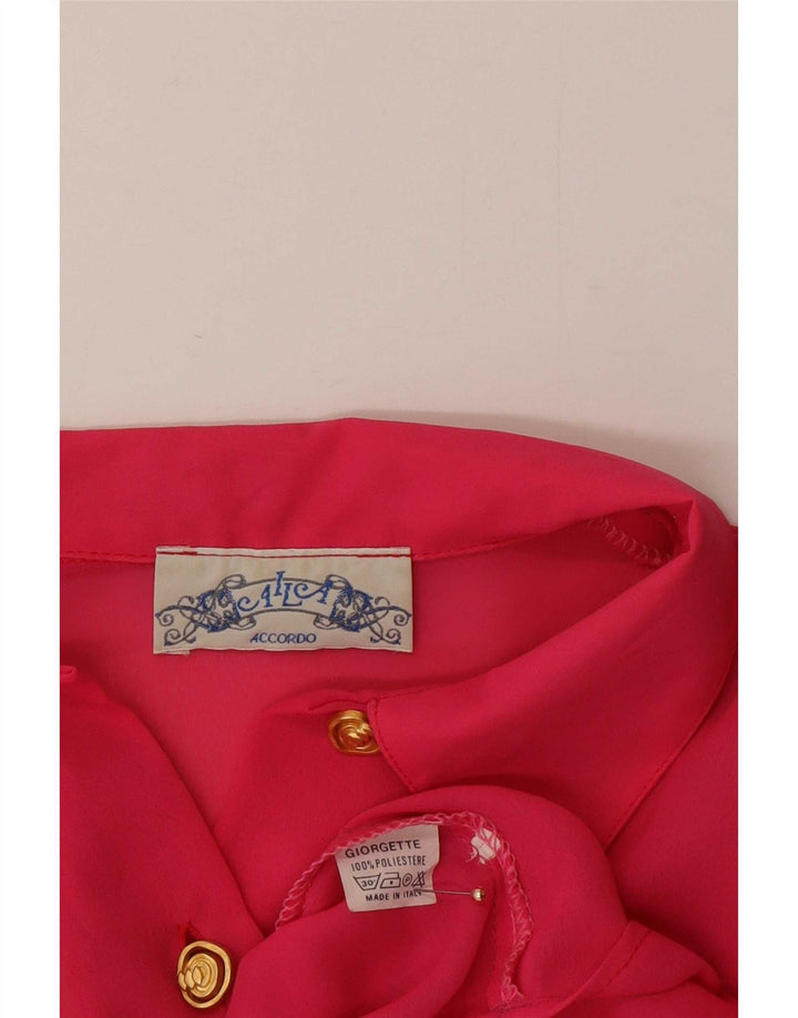 ACCORDO Camicia a maniche corte da donna Camicetta UK 12 Poliestere rosa medio