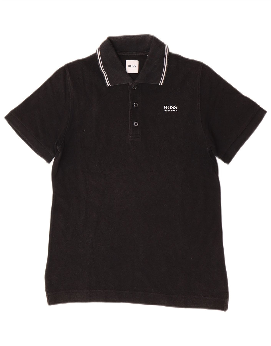 Polo Hugo Boss da ragazzo 11-12 anni in cotone nero