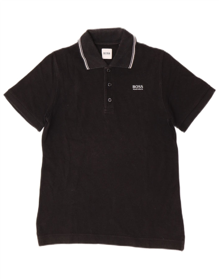Polo Hugo Boss da ragazzo 11-12 anni in cotone nero