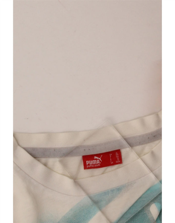 Maglietta grafica PUMA per ragazzi 13-14 anni Bianca