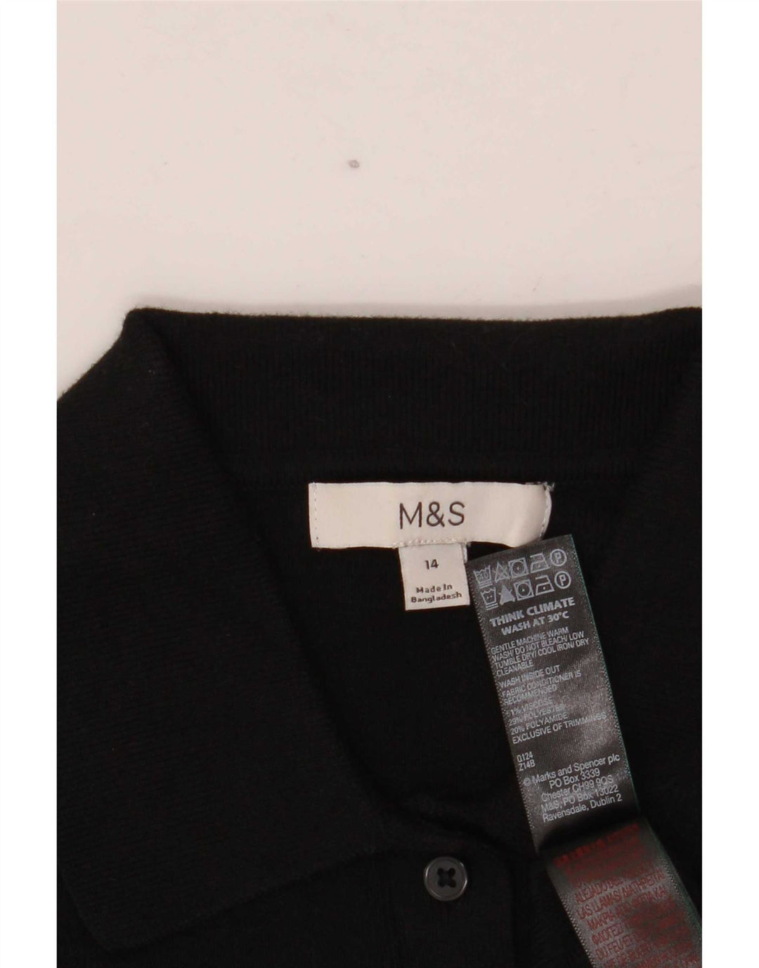 Maglione cardigan oversize da donna Marks & Spencer UK 14 grande viscosa nera