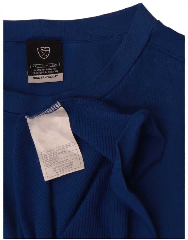 T-shirt da uomo Nike Top 2XL blu in poliestere