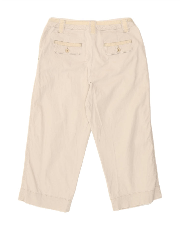 L.L.BEAN Womens Straight Capri Trousers US 6 Medium W28 L22 Off White Vintage L.L.Bean and Second-Hand L.L.Bean from Messina Hembry 