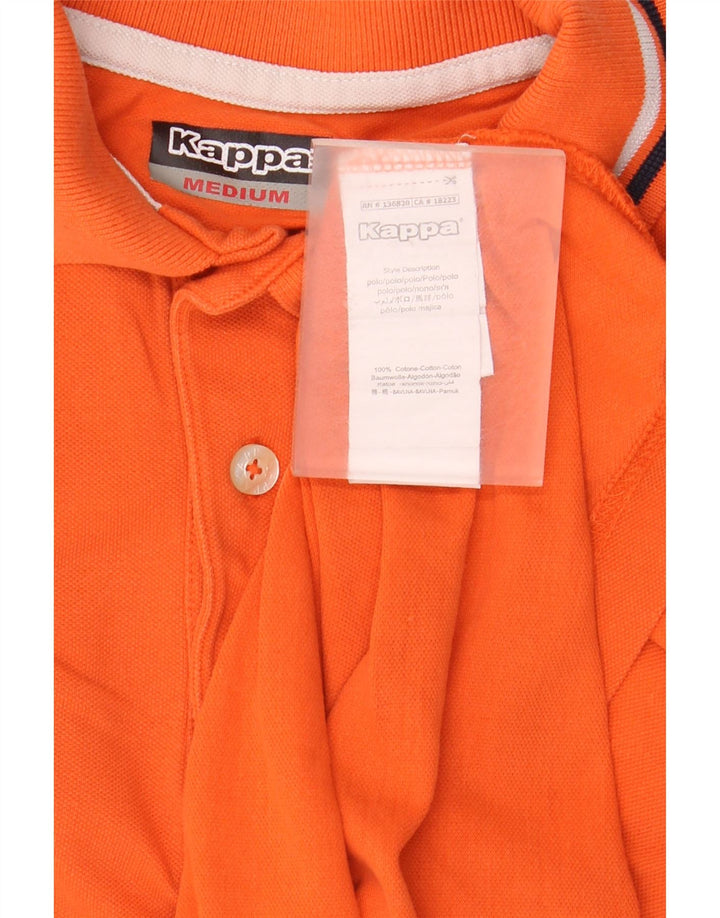 Polo da uomo KAPPA in cotone arancione medio