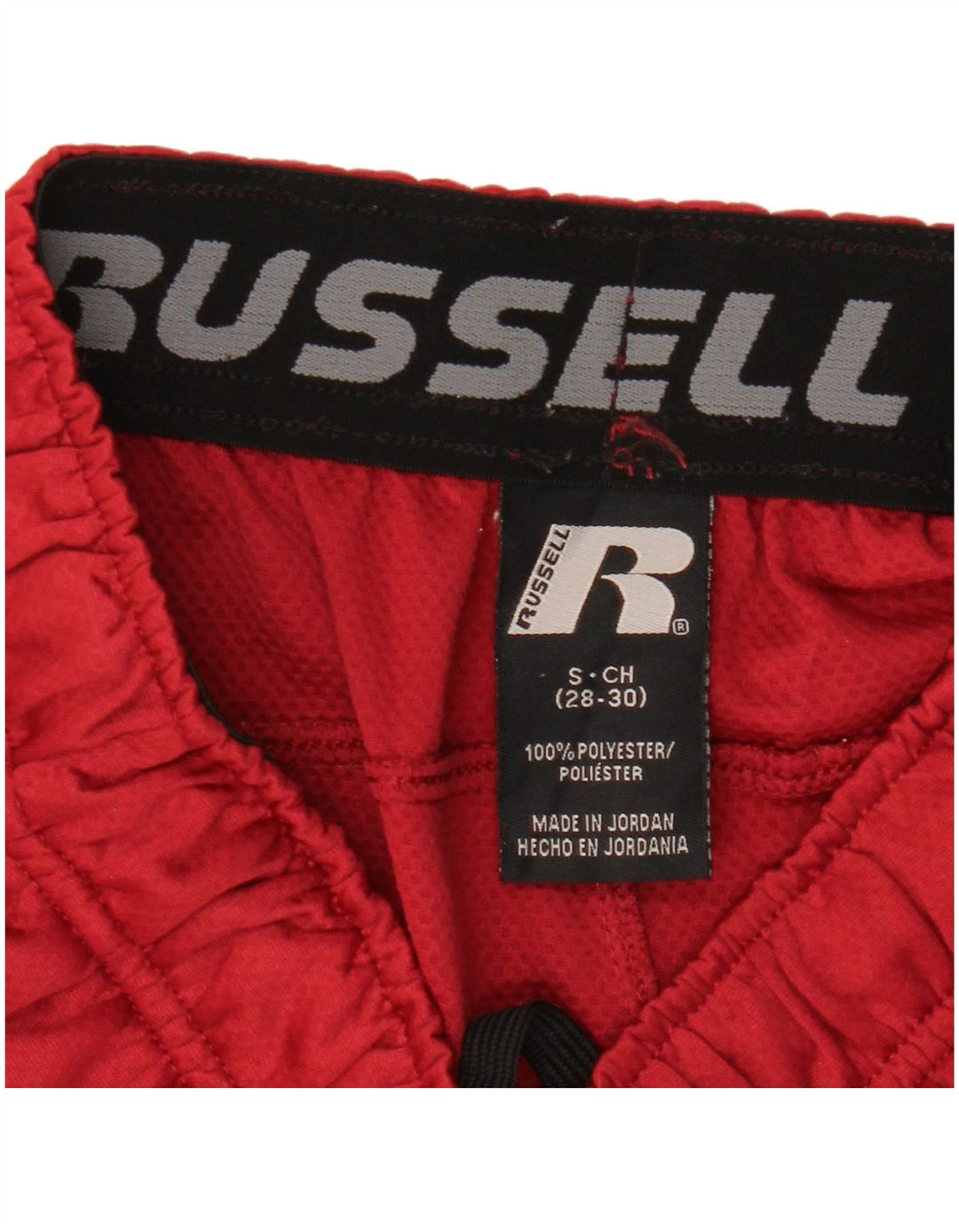Pantaloncini sportivi Dri-Power da uomo Russell Athletic Small Red Colourblock