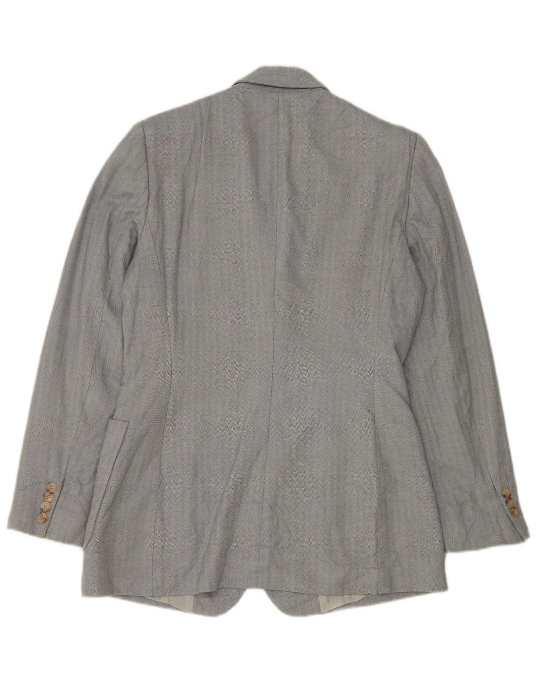 Giacca blazer a 3 bottoni da donna Ralph Lauren US 8 blu medio a spina di pesce