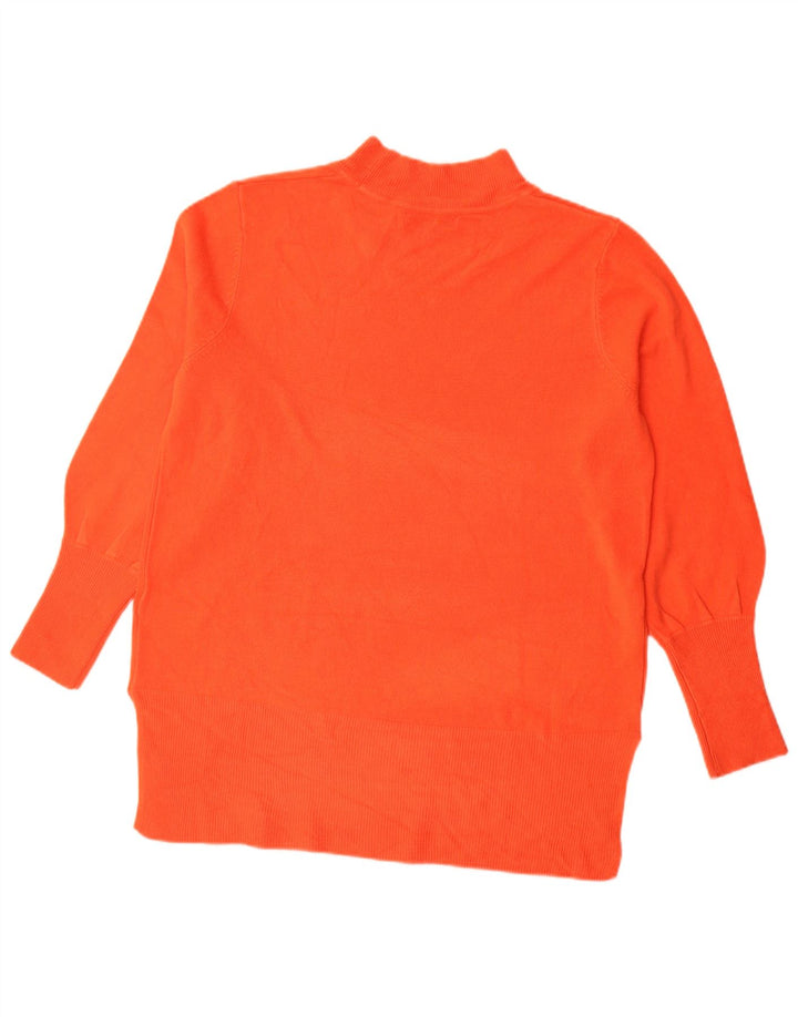 Maglione maglione a collo alto da donna Marks & Spencer UK 16 grande arancione