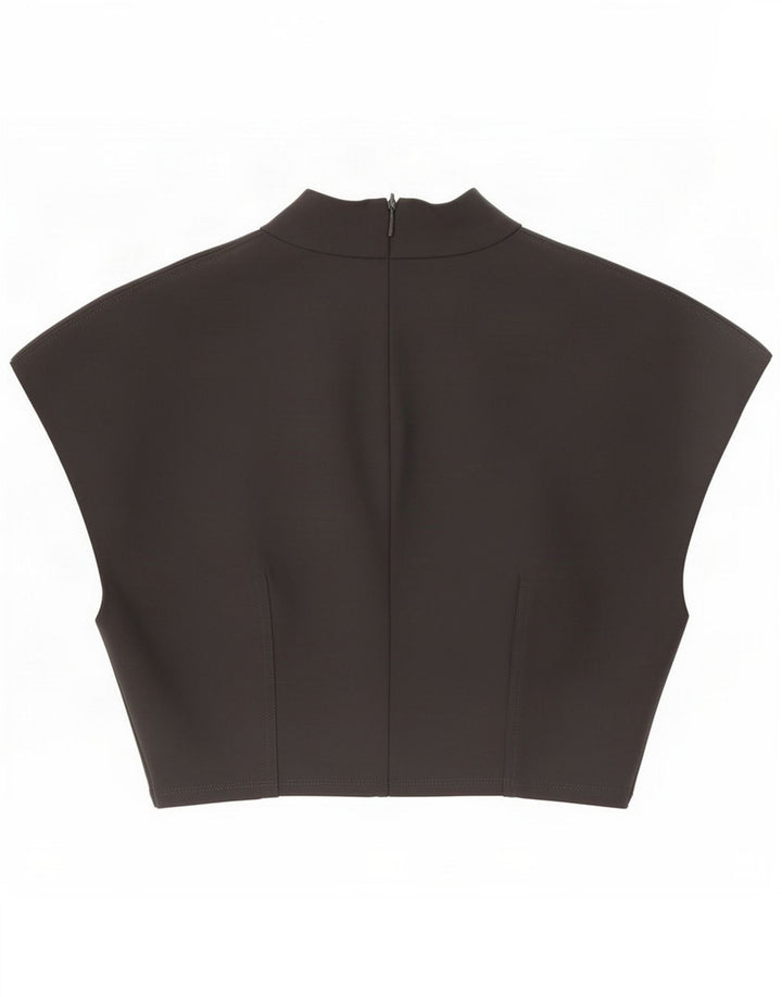Top corto in camicetta corta da donna Zara UK 10 piccolo nero