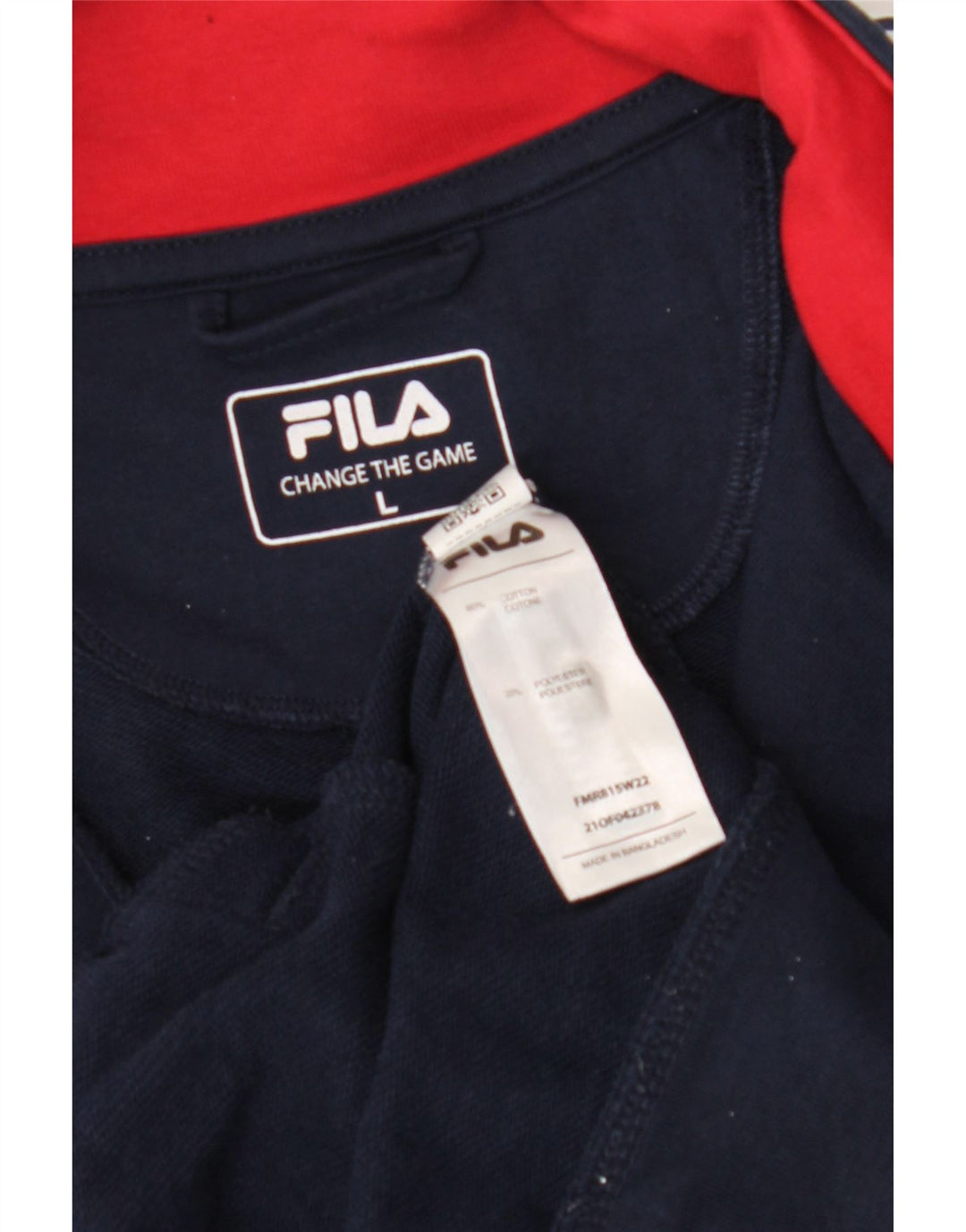 Giacca da ginnastica da uomo FILA grande in cotone blu navy