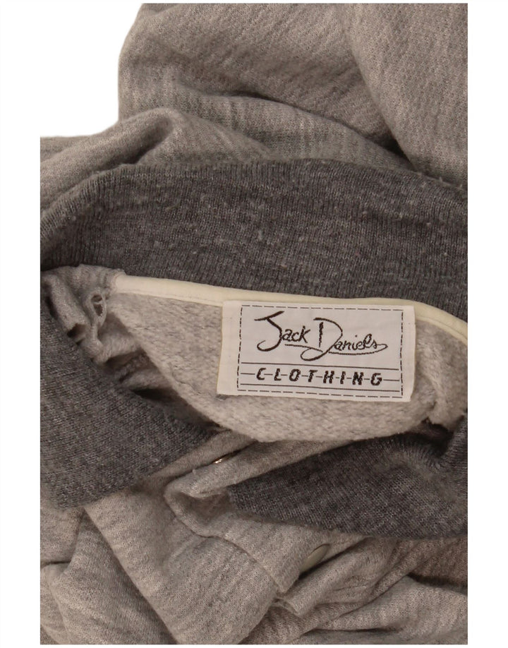 Felpa da uomo con collo alto Jack Daniels, maglione grigio medio chiazzato