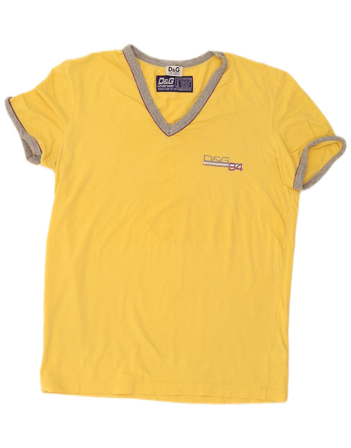 T-shirt da uomo Dolce & Gabbana grande gialla