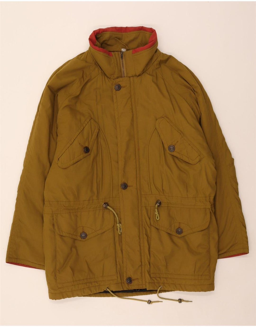 MARK ADAM Mens Windbreaker Jacket IT 52/54 Large Khaki Polyester