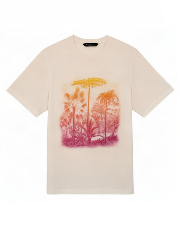Marks & Spencer Womens Graphic T-Shirt Top UK 16 Large White Cotton