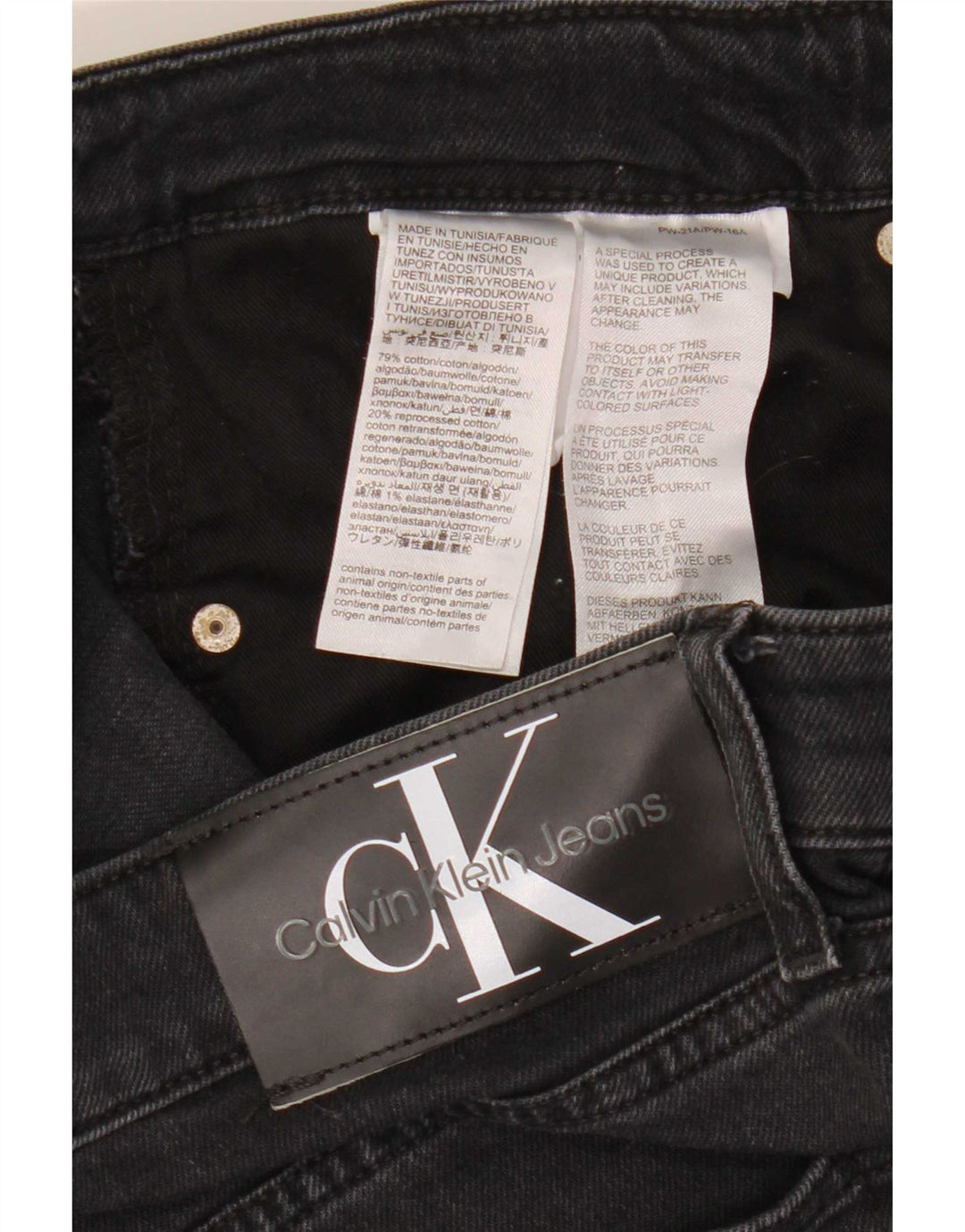 Jeans slim da uomo Calvin Klein W33 L32 cotone nero