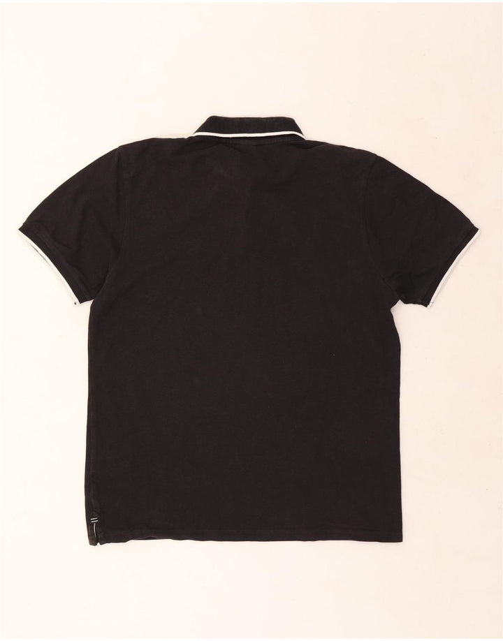 Polo da uomo North Sails in cotone nero medio