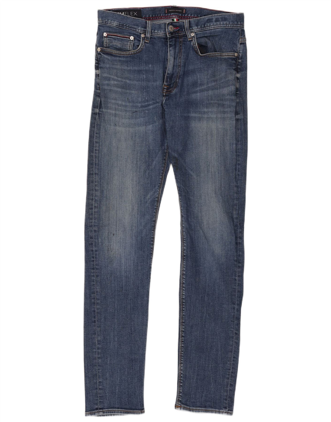 Tommy Hilfiger Uomo Bleecker Slim Jeans W33 L34 Cotone Blu