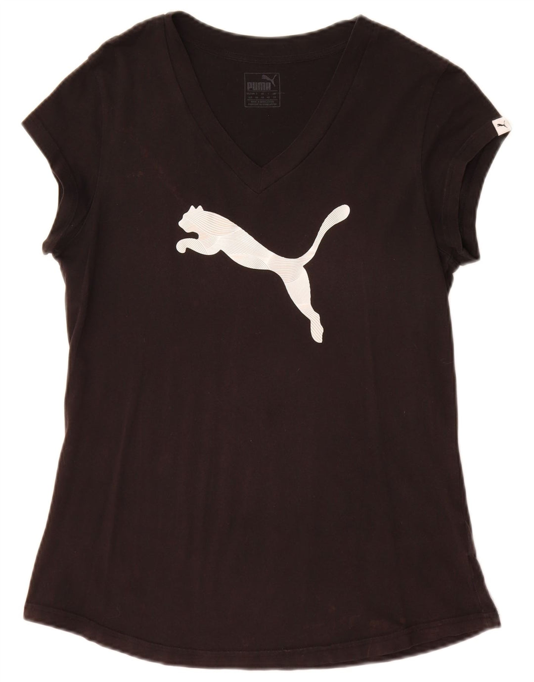T-shirt grafica da donna Puma UK 14 grande nera