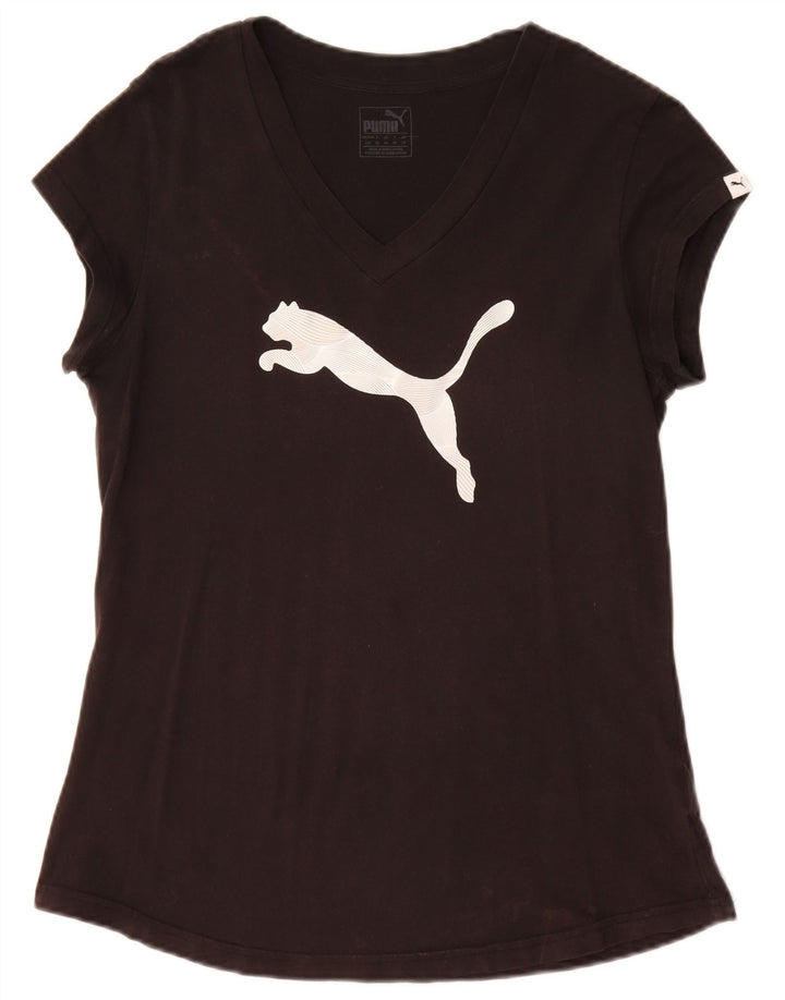 T-shirt grafica da donna Puma UK 14 grande nera