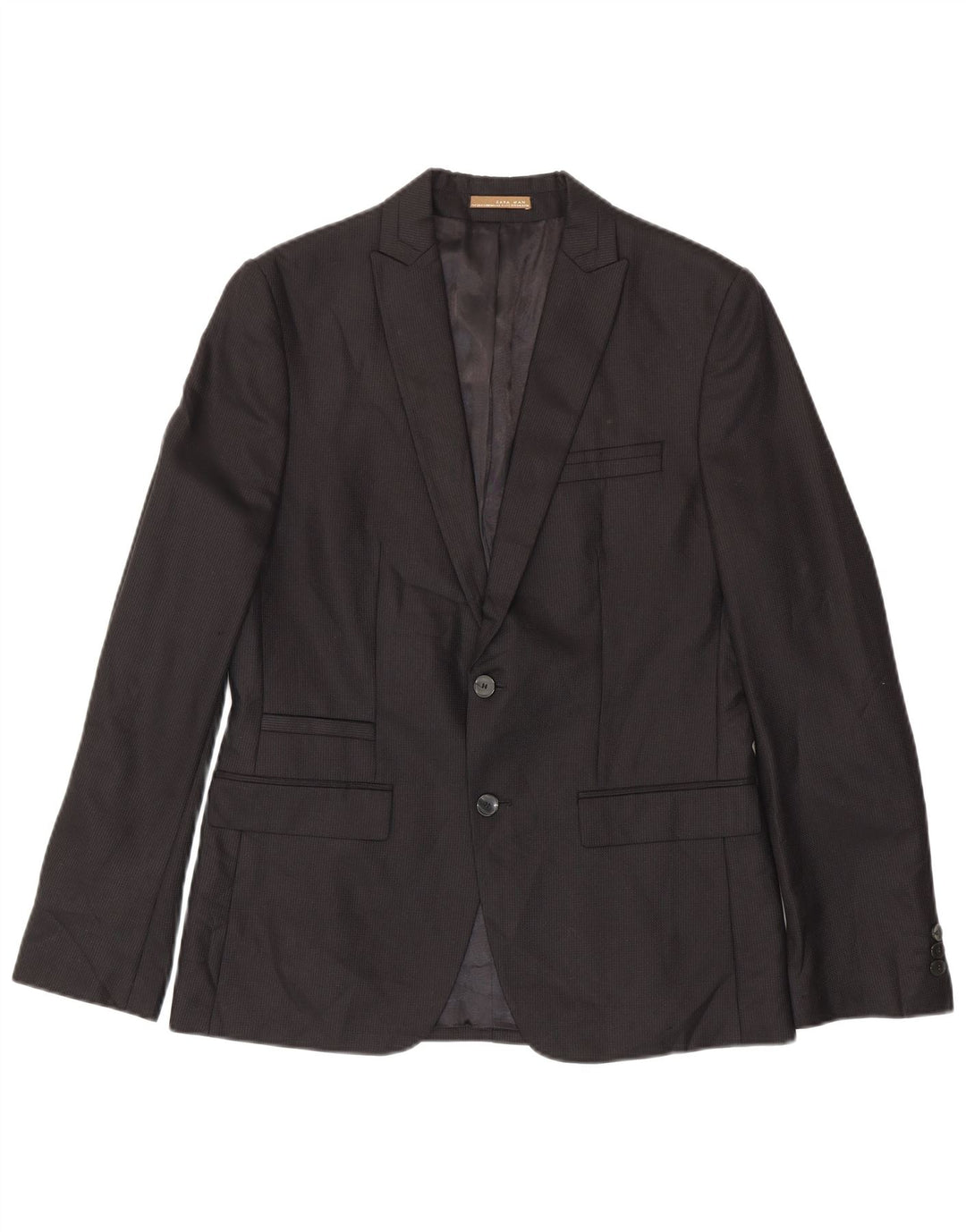 Giacca blazer da uomo a 2 bottoni Zara EU 50 gessato medio nero