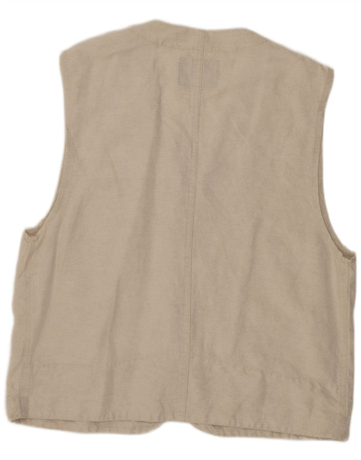 Gilet vintage da uomo grande beige