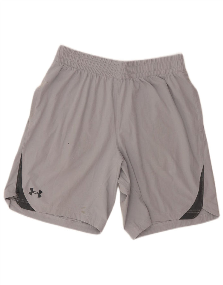 Pantaloncini sportivi grafici da uomo Under Armour Poliestere color block grigio medio