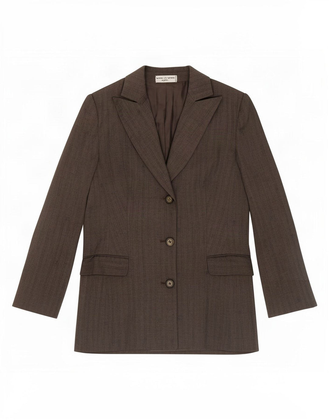 Giacca blazer a 3 bottoni da donna Byblos UK 10 piccola a righe grigie