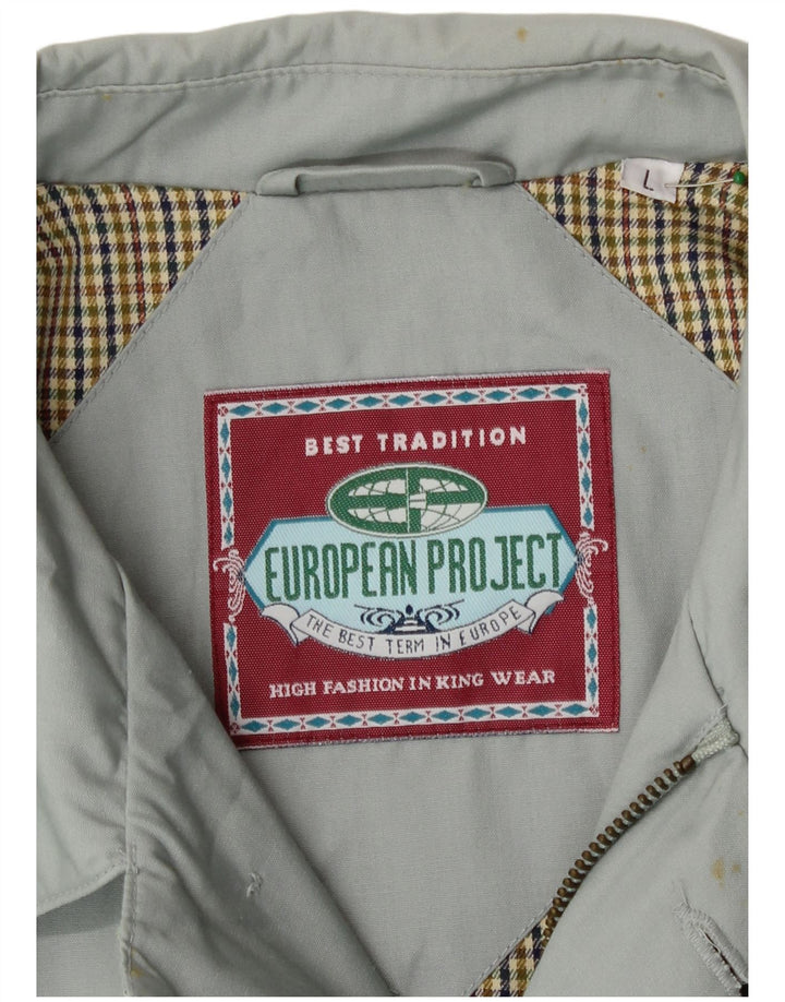 Giubbotto bomber da uomo del progetto europeo UK 40 grande poliestere grigio
